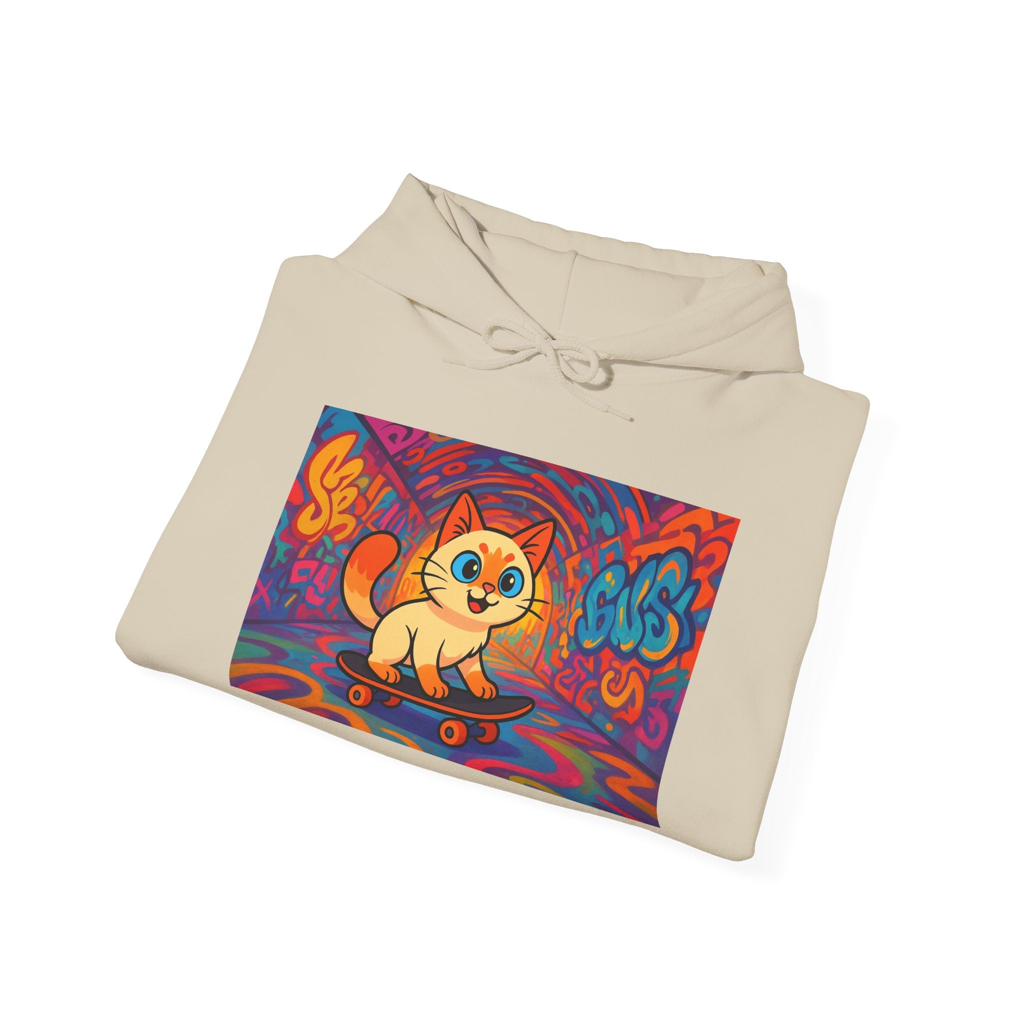 Skateboard Cat Hoodie