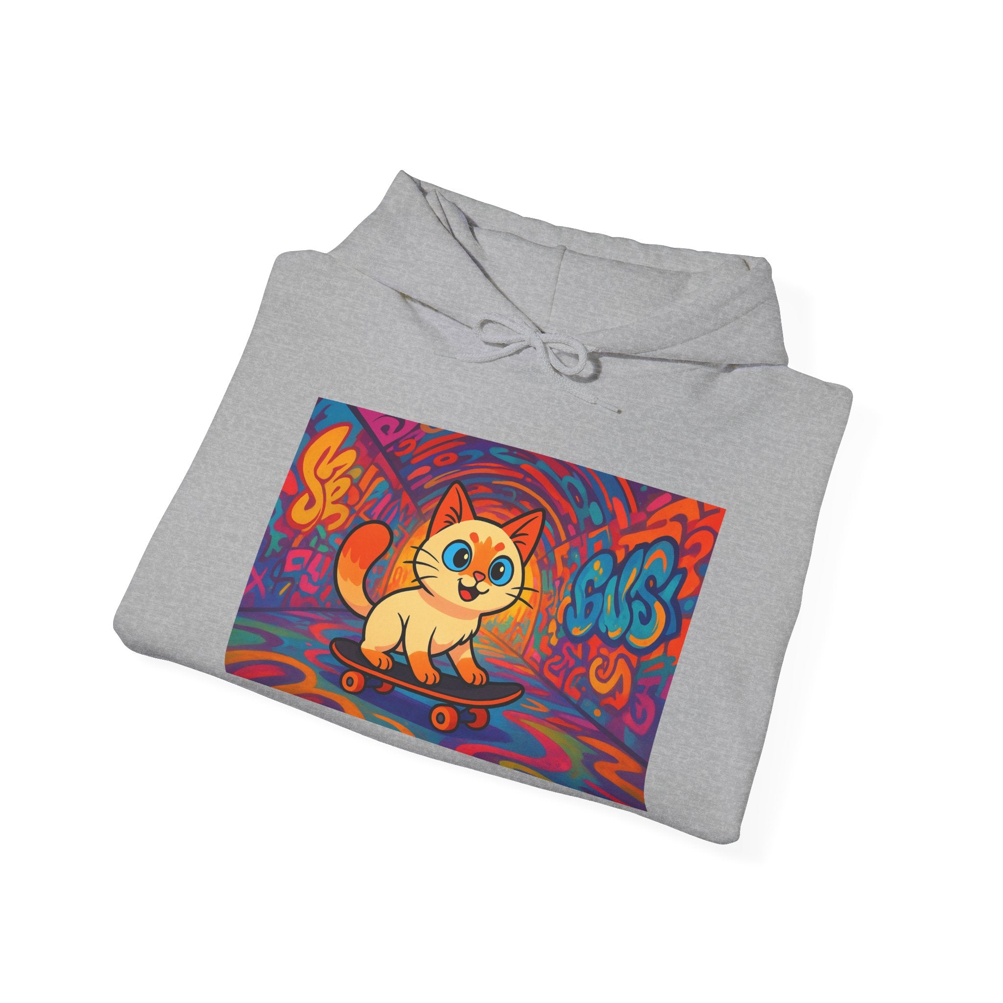 Skateboard Cat Hoodie
